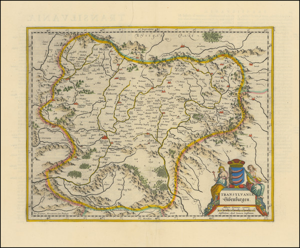 88-Romania Map By Willem Janszoon Blaeu  &  Johannes Blaeu