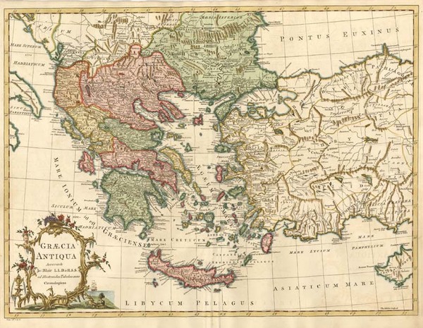 4-Europe, Turkey, Asia, Turkey & Asia Minor, Balearic Islands and Greece Map By John Blair