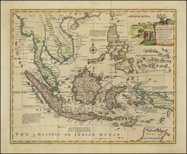 94-Southeast Asia, Philippines, Indonesia and Thailand, Cambodia, Vietnam Map By Emanuel Bowen