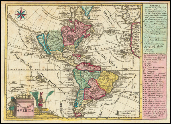 40-California as an Island and America Map By Johann George Schreiber