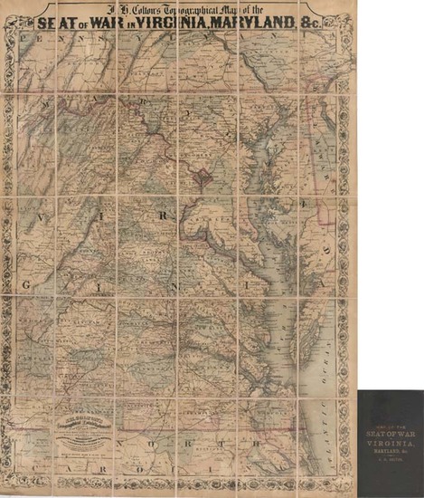 96-Mid-Atlantic and Southeast Map By Joseph Hutchins Colton