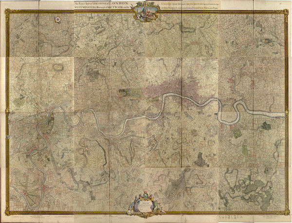 32-London and Atlases Map By John Rocque