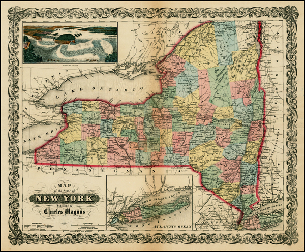 18-New York State Map By Charles Magnus