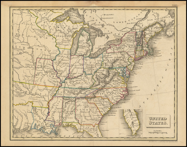 10-United States Map By J.C. Russell & Sons