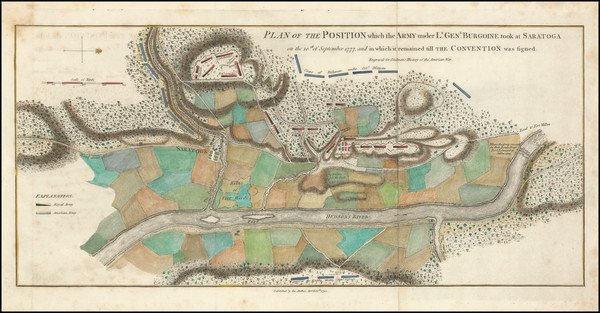 49-Vermont, New York State and American Revolution Map By Charles Stedman / William Faden