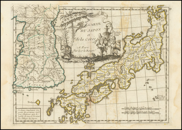 85-Japan and Korea Map By George Louis Le Rouge