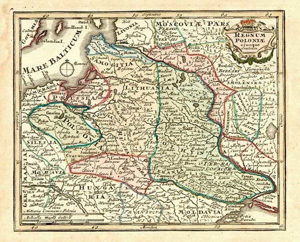 22-Europe, Poland and Baltic Countries Map By Adam Friedrich Zurner / Johann Christoph Weigel