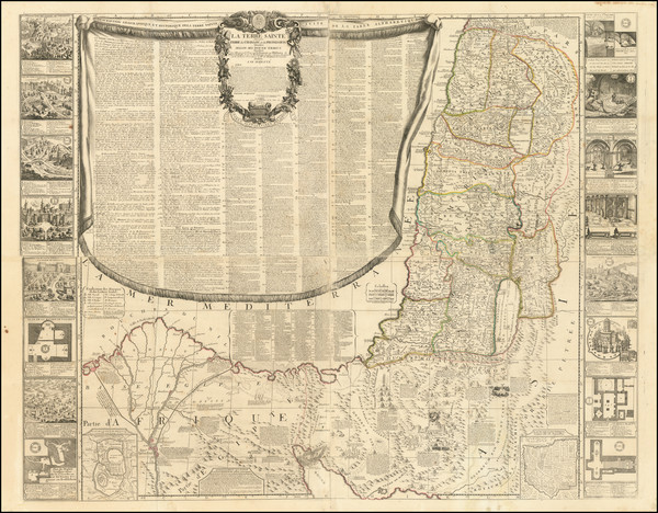 74-Holy Land Map By Jean-Baptiste Nolin