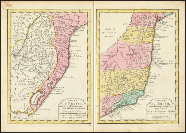 100-South America and Brazil Map By A. Krevelt