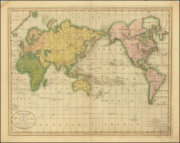 9-World Map By Mathew Carey