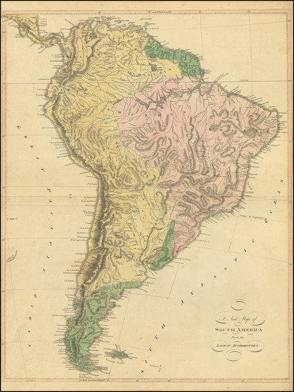 33-South America Map By Mathew Carey