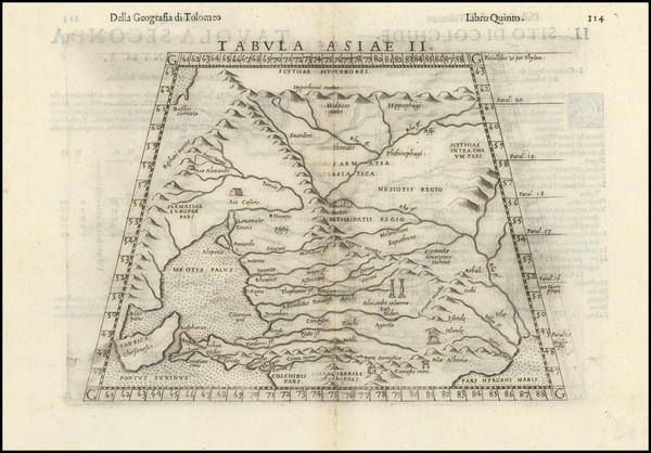 8-Central Asia & Caucasus and Russia in Asia Map By Girolamo Ruscelli