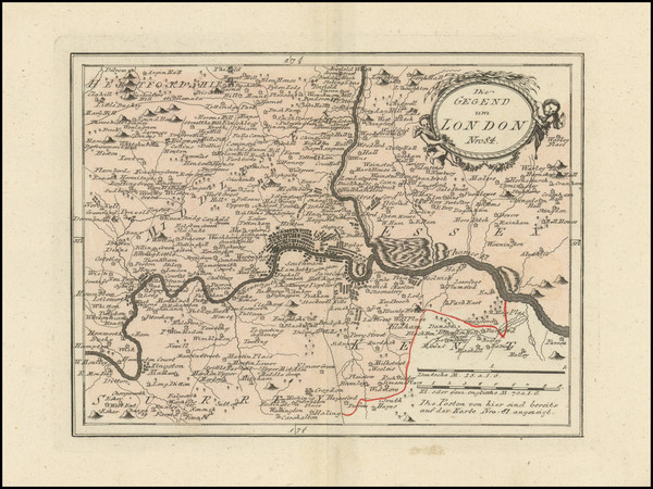 98-London Map By Franz Johann Joseph von Reilly