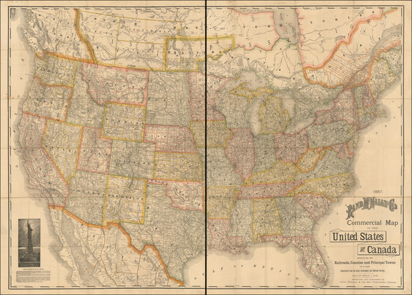 56-United States Map By Rand McNally & Company
