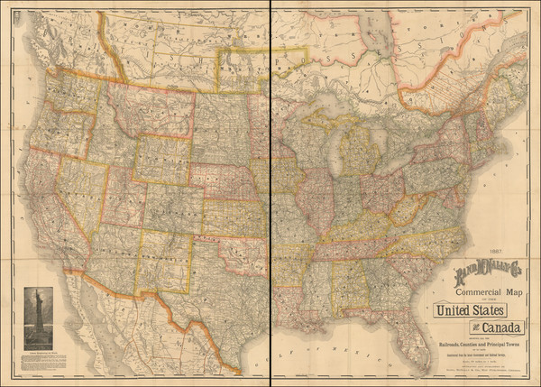 40-United States Map By Rand McNally & Company