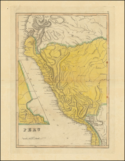 52-South America Map By Mathew Carey