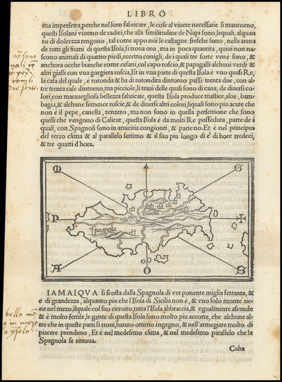 81-Hispaniola Map By Benedetto Bordone