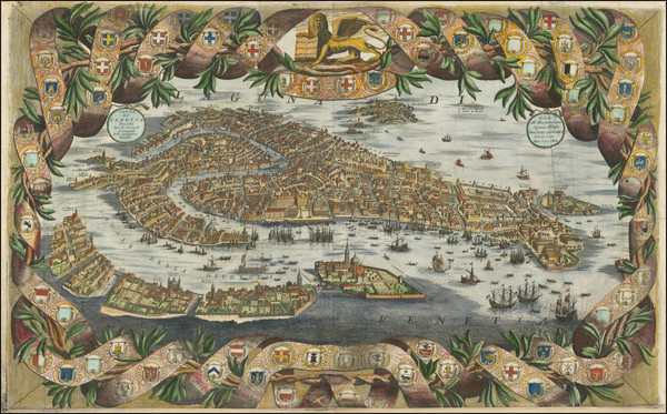 3-Venice Map By Vincenzo Maria Coronelli