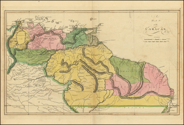 48-Guianas & Suriname and Venezuela Map By 