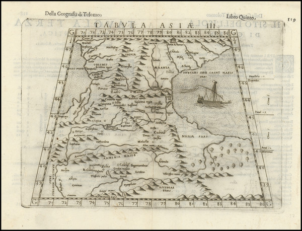 30-Central Asia & Caucasus Map By Girolamo Ruscelli