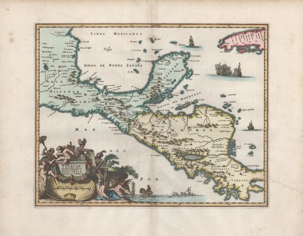 93-Caribbean and Central America Map By John Ogilby