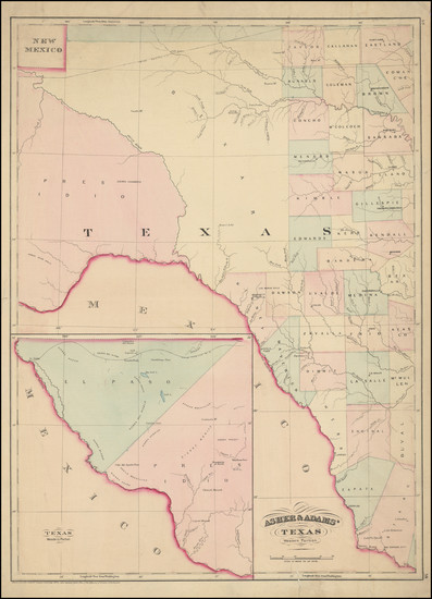 92-Texas Map By Asher  &  Adams