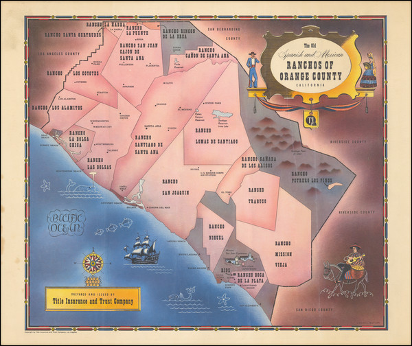 84-California Map By Title Insurance & Trust Company / Lowell Butler