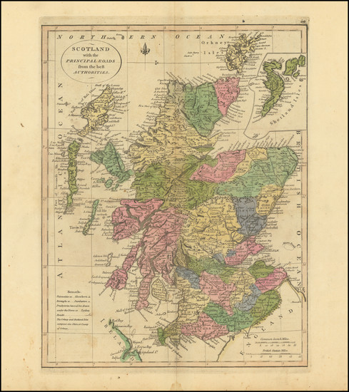 99-Scotland Map By Mathew Carey