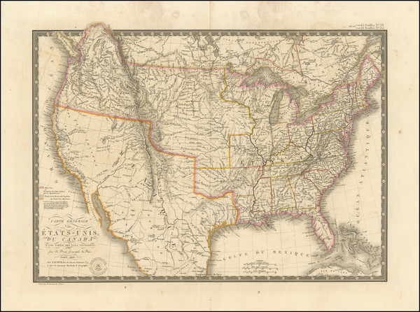 47-United States Map By Adrien-Hubert Brué