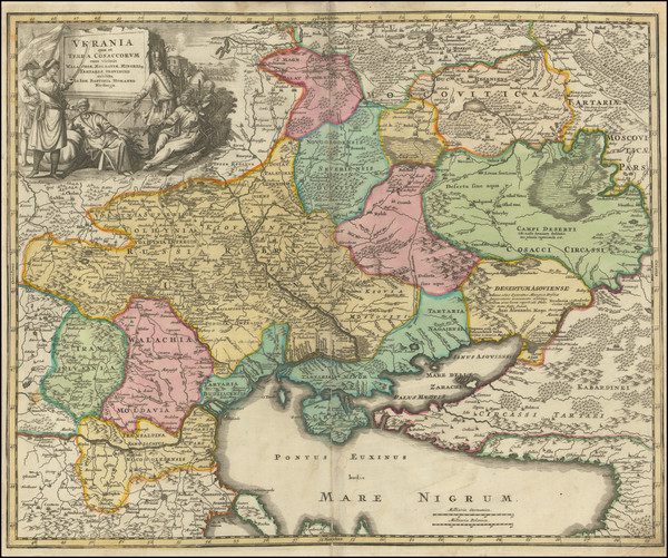 88-Russia and Ukraine Map By Johann Baptist Homann