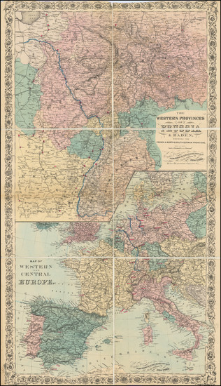 53-Europe, Central & Eastern Europe and Germany Map By G.W.  & C.B. Colton / Rufus Blancha