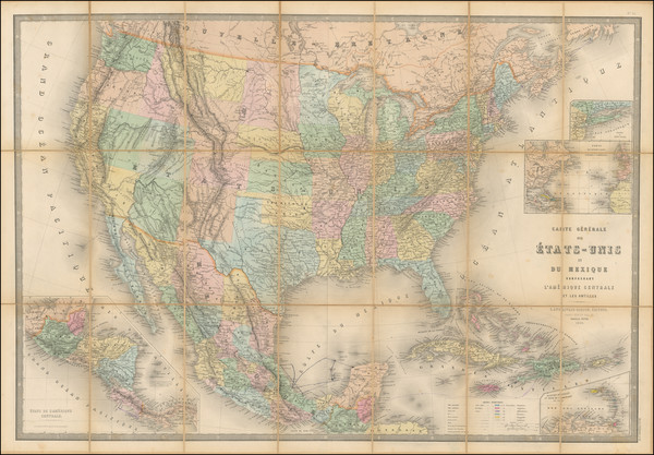 89-United States Map By Eugène Andriveau-Goujon