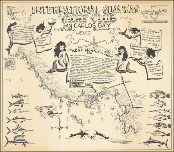 66-Mexico and Baja California Map By Bill Valentine