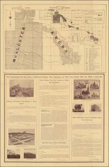 3-Oklahoma & Indian Territory Map By McAlester Real Estate Exchange