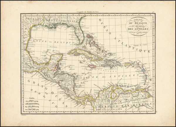 1-Caribbean Map By Alexandre Emile Lapie