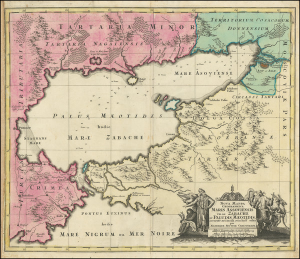 12-Russia and Ukraine Map By Matthaus Seutter