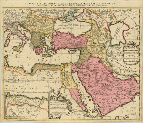 42-Turkey, Mediterranean, Middle East and Turkey & Asia Minor Map By Peter Schenk