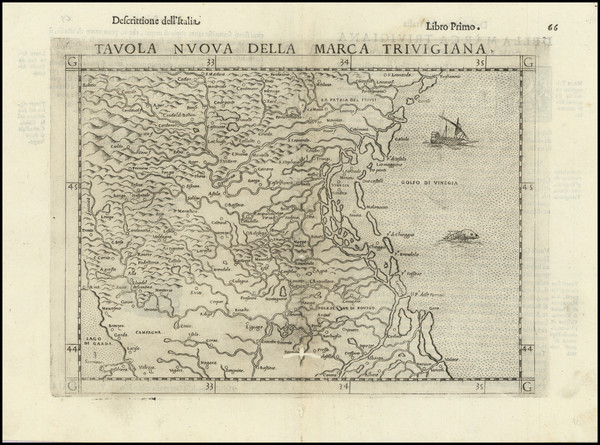 94-Northern Italy Map By Girolamo Ruscelli