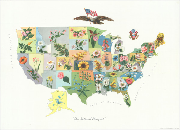 40-United States and Pictorial Maps Map By Anonymous