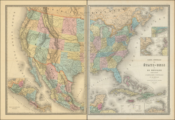 88-United States Map By Eugène Andriveau-Goujon