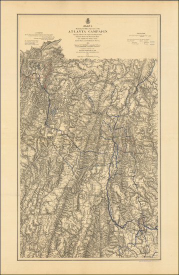 9-South, Southeast, Georgia and Civil War Map By United States War Dept.