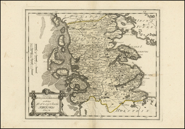 42-Denmark Map By Franz Johann Joseph von Reilly