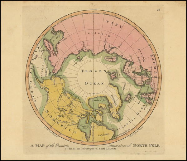 71-Polar Maps and Canada Map By Mathew Carey