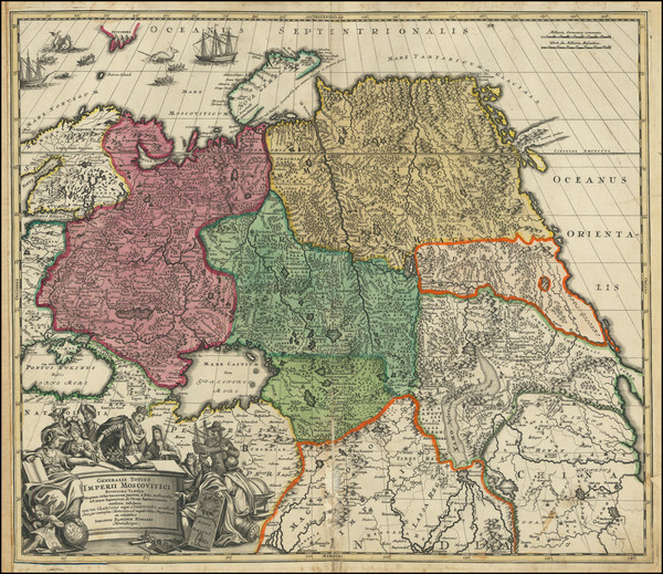 29-Russia, Central Asia & Caucasus and Russia in Asia Map By Johann Baptist Homann