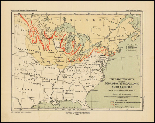 16-United States Map By Augustus Herman Petermann