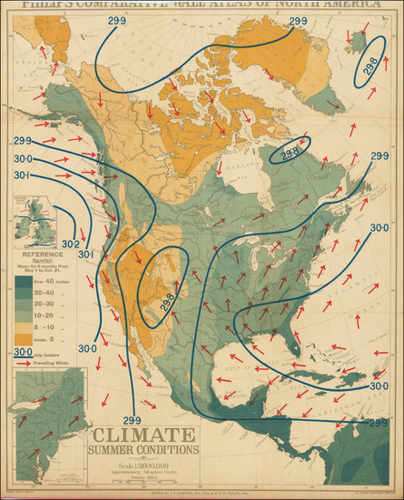 13-North America Map By George Philip & Son