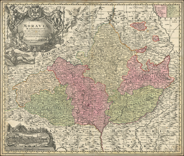 56-Czech Republic & Slovakia Map By Matthaus Seutter