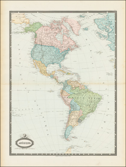 29-America Map By F.A. Garnier