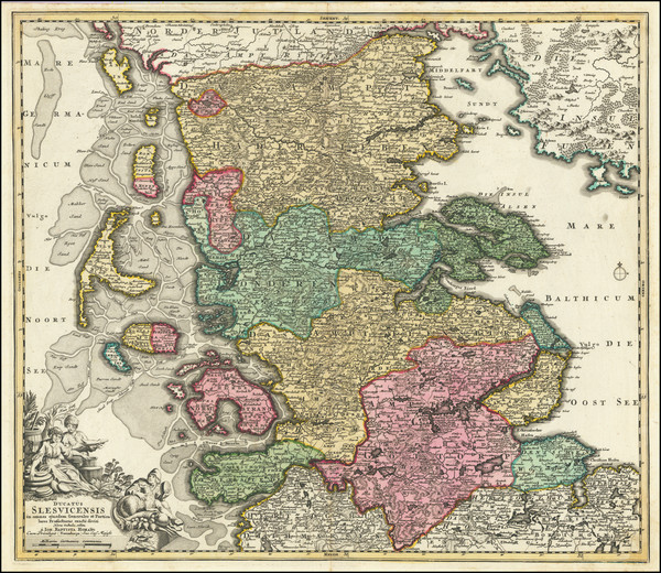 19-Scandinavia and Germany Map By Johann Baptist Homann