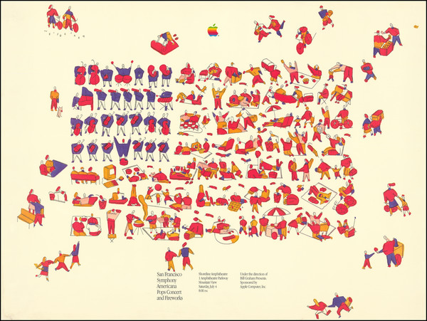 9-Pictorial Maps, Curiosities and Prints & Drawings Map By Clement Mok
